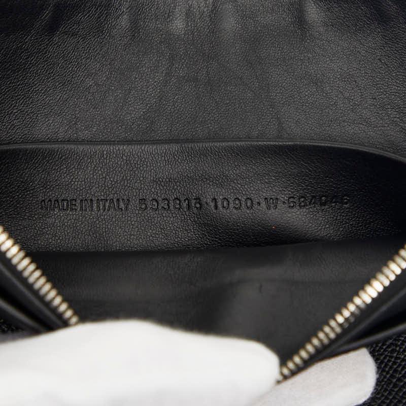 BALENCIAGA（バレンシアガ） ロゴ クラッチバッグ ブラック レザー