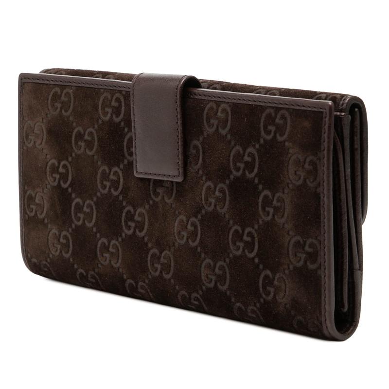 GUCCI（グッチ） ホースビット 長財布 138040 ブラウン スウェード 