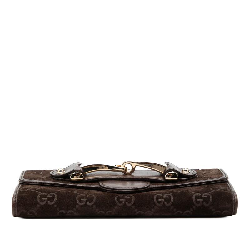 GUCCI（グッチ） ホースビット 長財布 138040 ブラウン スウェード 