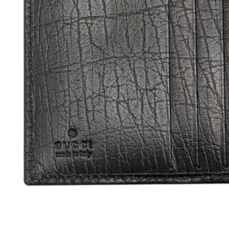 GUCCI（グッチ） GGキャンバス バンブー 二つ折り財布 112523 ブラック