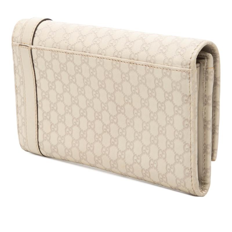GUCCI（グッチ） マイクログッチシマ 長財布 309760 アイボリー レザー