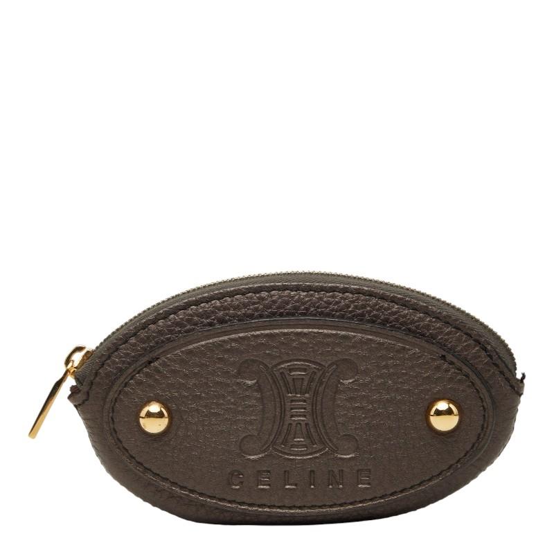 CELINE（セリーヌ） コインケース ブラウン レザー レディース 【中古 