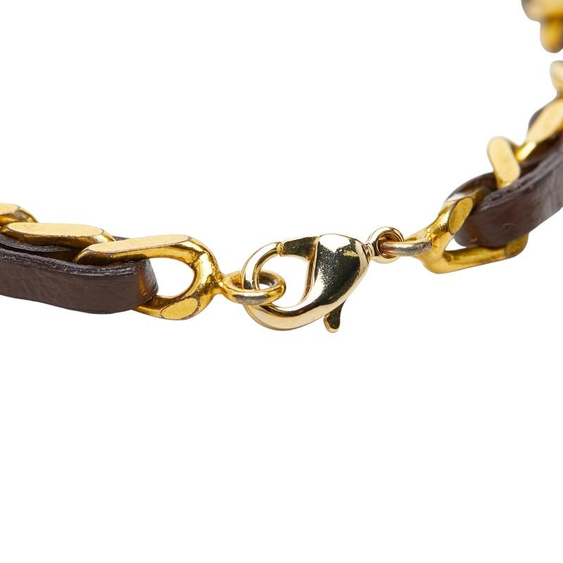 CHANEL（シャネル） ロゴ ブレスレット ゴールド ブラウン メッキ