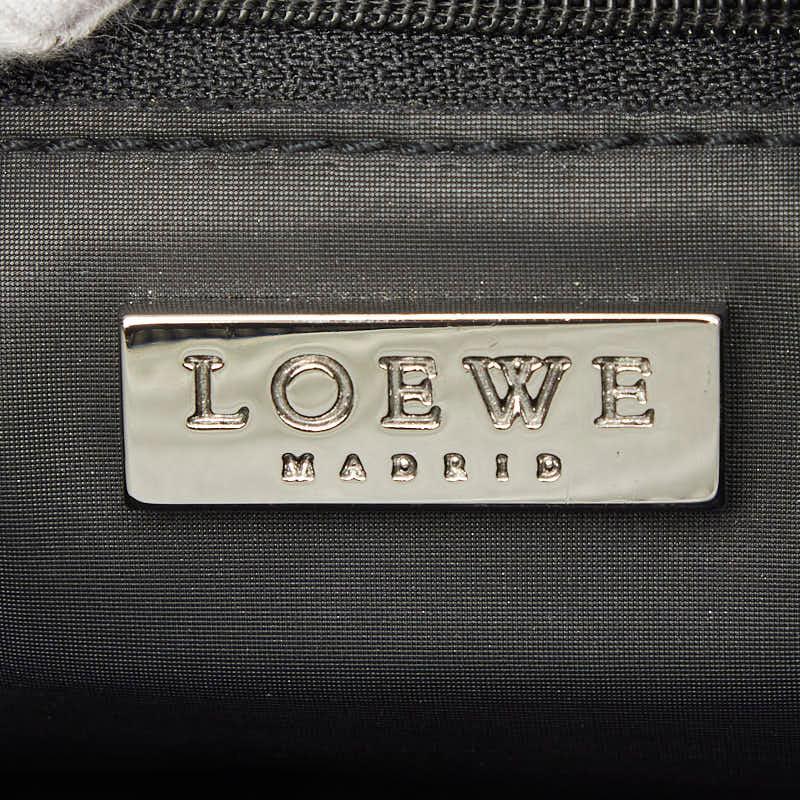 【人気】ロエベ　リピートアナグラム　ショルダーバッグ　総柄　レザー　ブラック LOEWE（ロエベ） リピート アナグラム 斜め掛け ショルダーバッグ