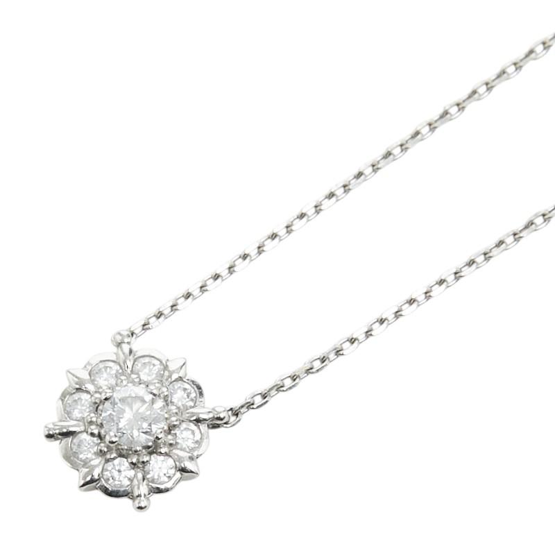 Pt900 プラチナ Pt850 ダイヤ0.120ct エクセルコダイヤモンド フラワー 