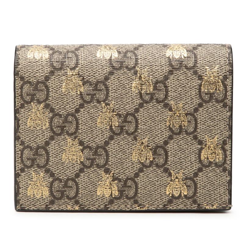 GUCCI（グッチ） GGスプリーム ビー 蜂 二つ折り財布 コンパクト