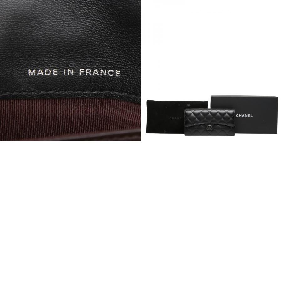 CHANEL（シャネル） ココマーク マトラッセ 二つ折り 長財布 ブラック