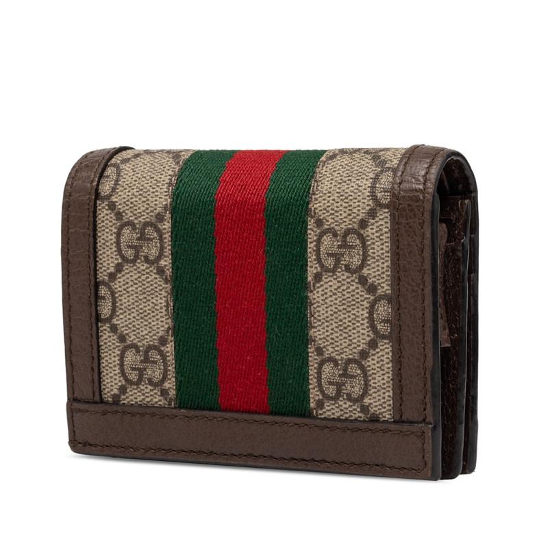 グッチ　オフィディア　マーモント　コンパクトウォレット　PVC GUCCI（グッチ） オフィディア GGスプリーム 二つ折り財布 コンパクト