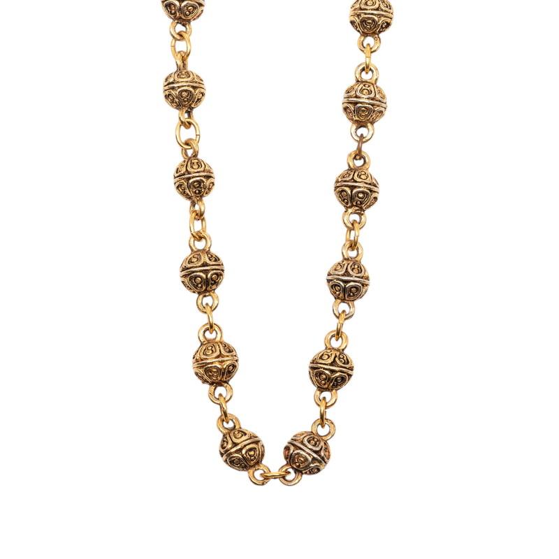 CHANEL ゴールドカラー ロングネックレス　豪華 CHANEL（シャネル） ヴィンテージ ロング ネックレス ゴールド メッキ