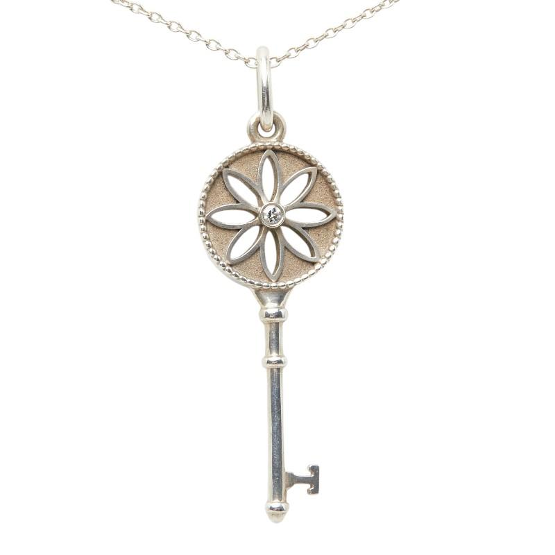 美品　ティファニー TIFFANY & CO. デイジーキー ネックレス925 TIFFANY&Co.（ティファニー） デイジー キー 1Pダイヤ ネックレス