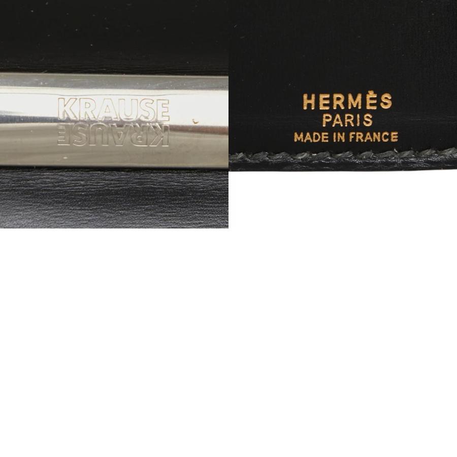 HERMES（エルメス） システム手帳 手帳カバー ブラック レザー 