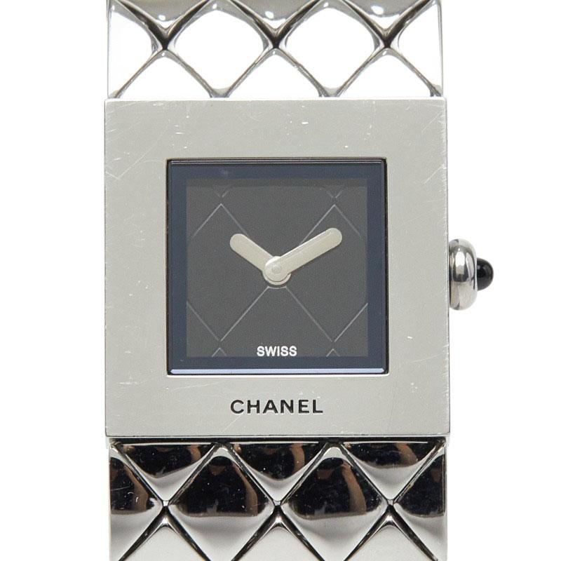 CHANEL シャネル　マトラッセ　腕時計　ブラック　レディース　ブランド　高級 CHANEL（シャネル） マトラッセ 腕時計 クオーツ ブラック文字盤