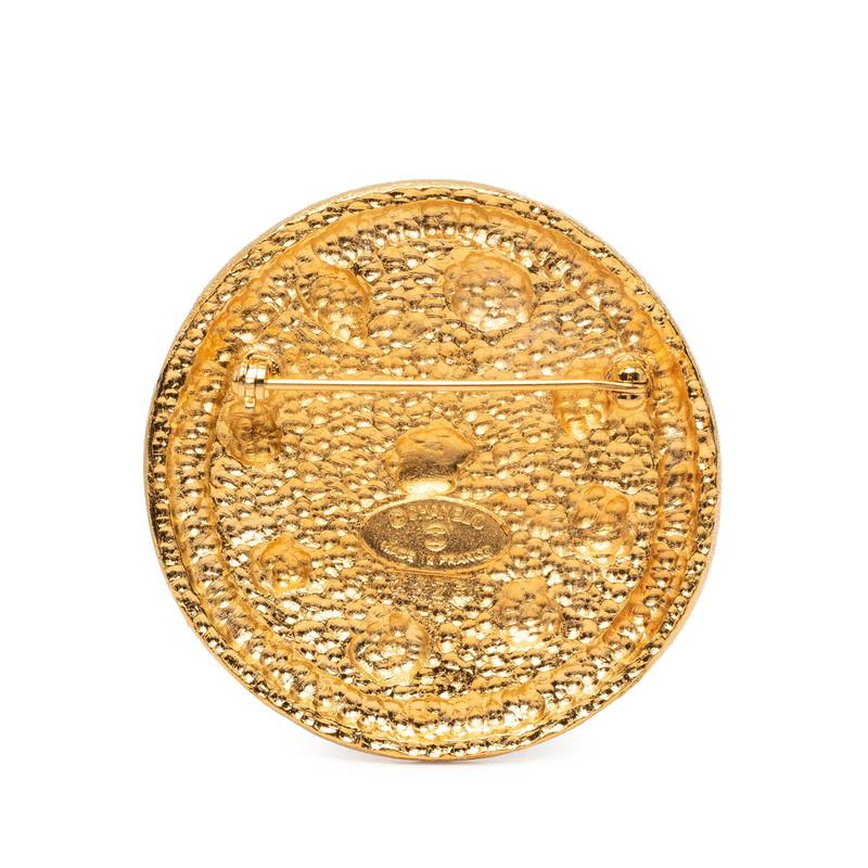 シャネル ココマーク ラウンド ブローチ ゴールド メッキ レディース CHANEL 【中古】_1