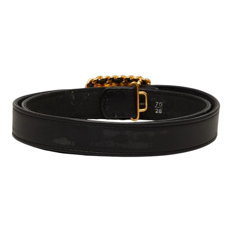 CHANEL チェーンロゴ　マトラッセレザー　ベルト70㎝★美品★ CHANEL（シャネル） ココマーク マトラッセ ベルト サイズ70 28