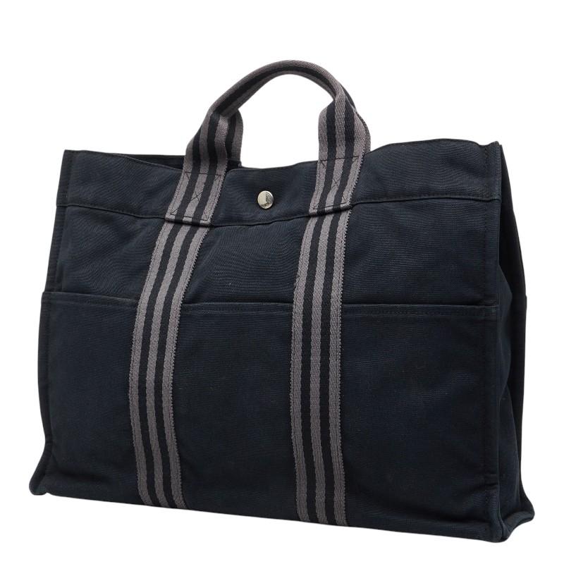 HERMES（エルメス） フールトゥMM ハンドバッグ ブラック グレー