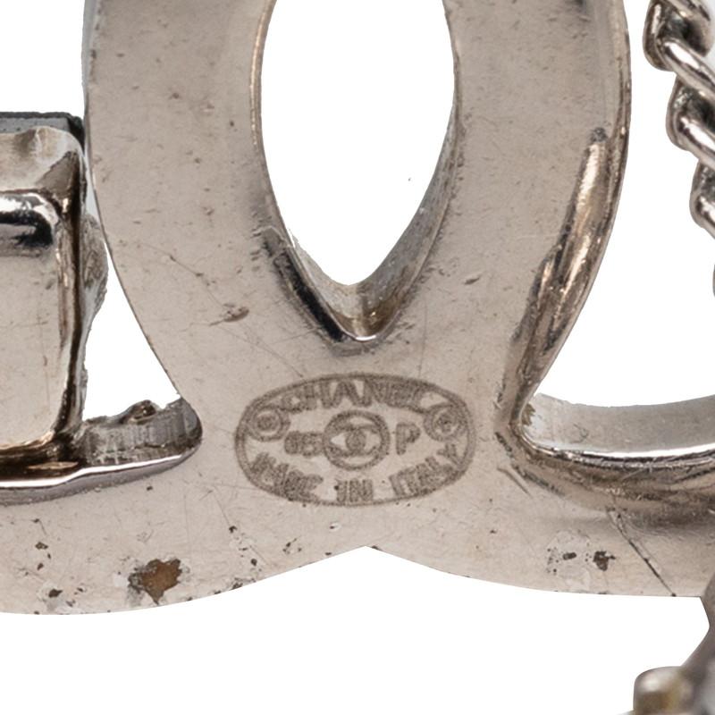 CHANEL（シャネル） ココマーク ピアス 05P シルバー ブラック メタル