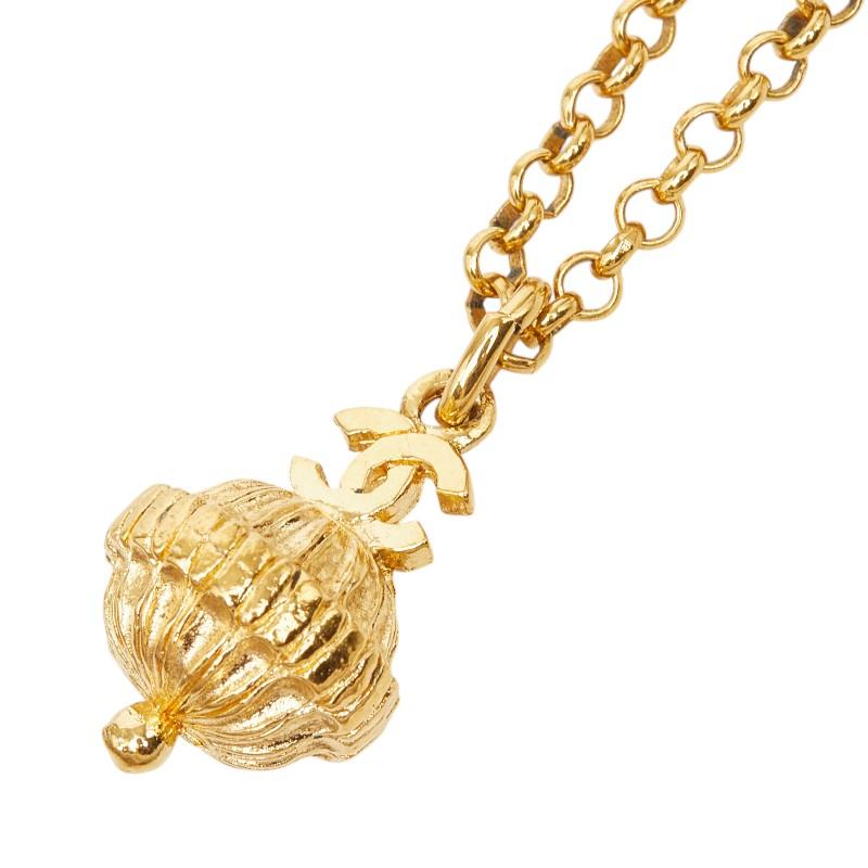 中古　美品　シャネル　CHANEL　ゴールド　ロゴ　ペンダント　ネックレス CHANEL（シャネル） ココマーク ネックレス ゴールド メッキ