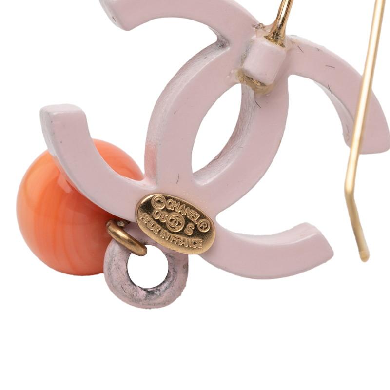 CHANEL（シャネル） ココマーク フックピアス 03S刻印 ピンク メッキ