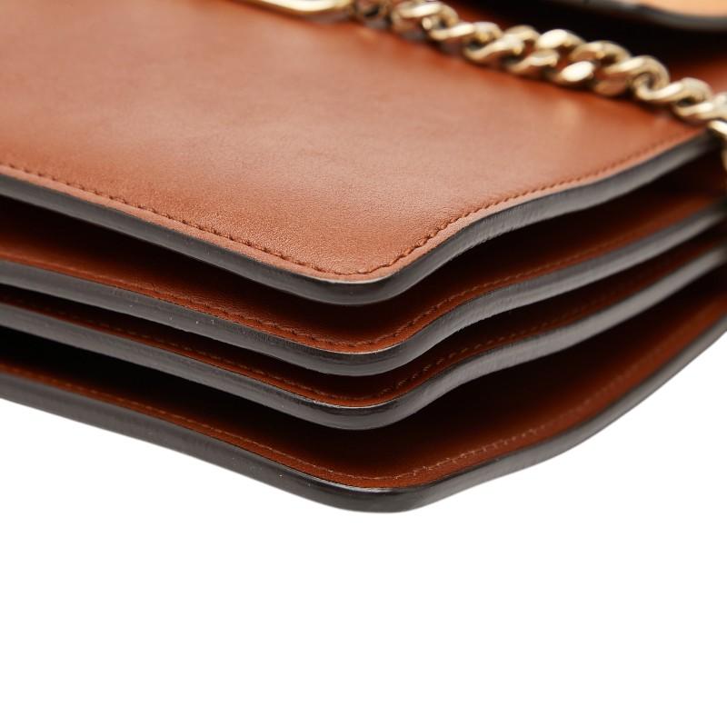 Chloe（クロエ） フェイ ミディアム クラッチバッグ ブラウン レザー