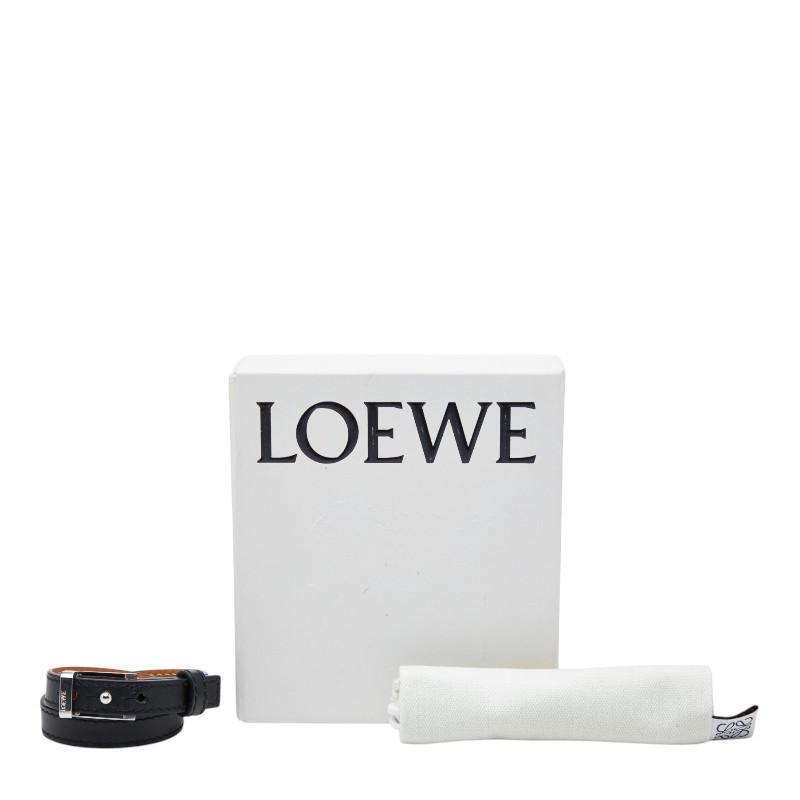 LOEWE（ロエベ） 2連 ベルト ブレスレット ブラック レザー レディース