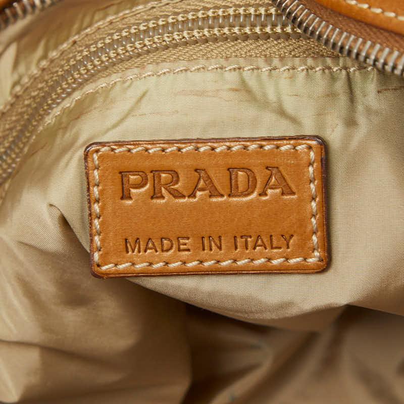 PRADA（プラダ） 三角ロゴプレート ワンショルダーバッグ ベージュ