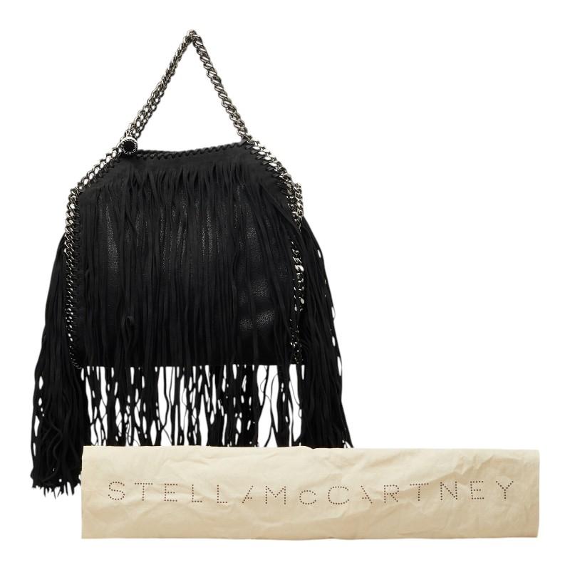 美品Stella McCartney ファラベラ　ブラック　チェーンバッグ　大 ステラマッカートニー ファラベラ フリンジ チェーン ショルダーバッグ