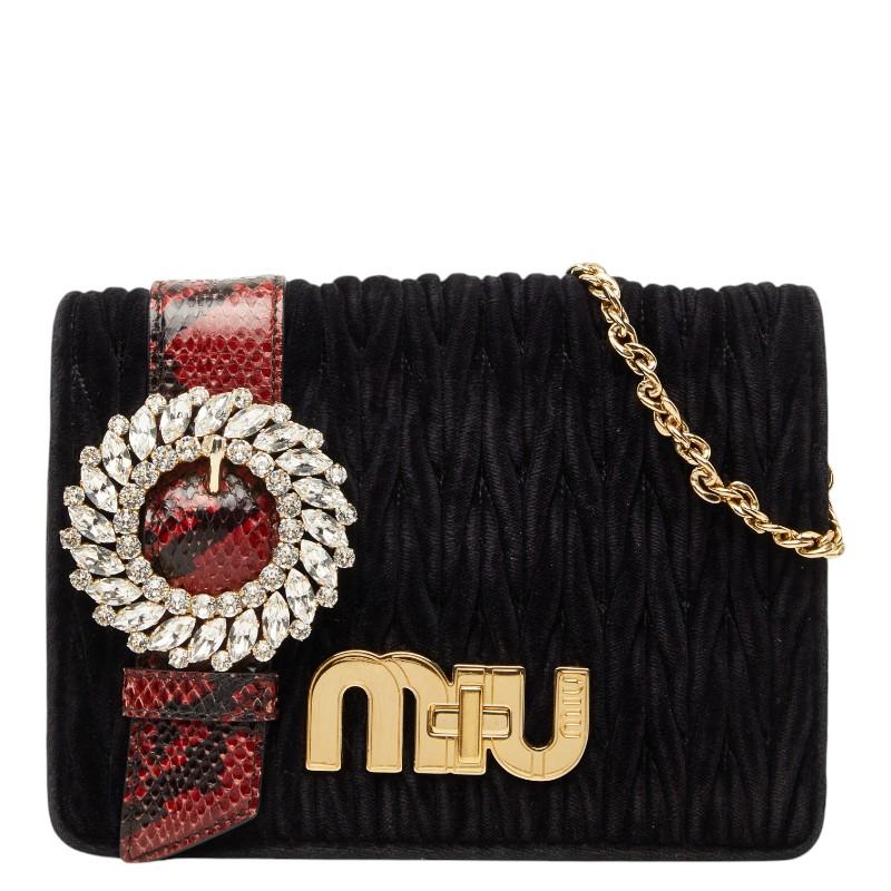 miumiu マテラッセ　ビジュー miu miu（ミュウミュウ） マテラッセ ビジュー 斜め掛け チェーン