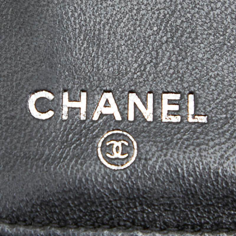 CHANEL（シャネル） ココマーク カメリア 長財布 ブラック ラムスキン