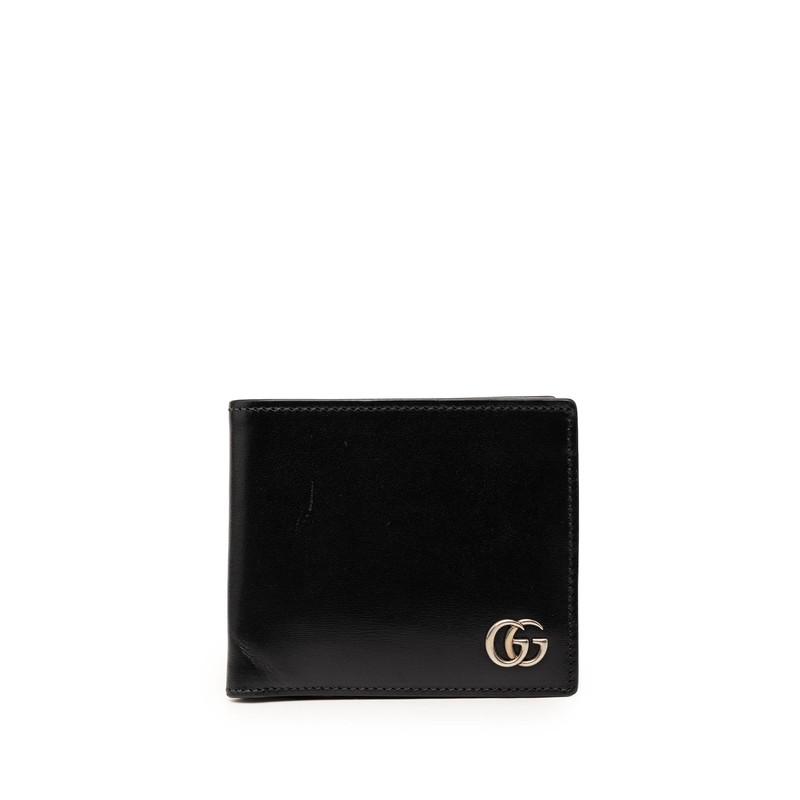 GUCCI（グッチ） GGマーモント 二つ折り財布 428725 ブラック レザー 