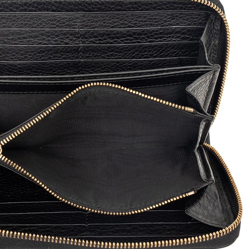 Gucci ブラックレザー 長財布 タッセル付き GUCCI（グッチ） インターロッキングG ソーホー タッセル ラウンド