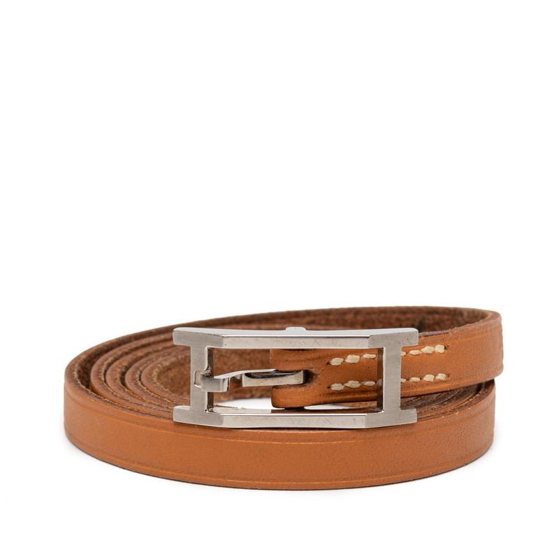 アクセサリー HERMES アピ3 ドゥブルトゥール 4連 ブレスレット レザー 
