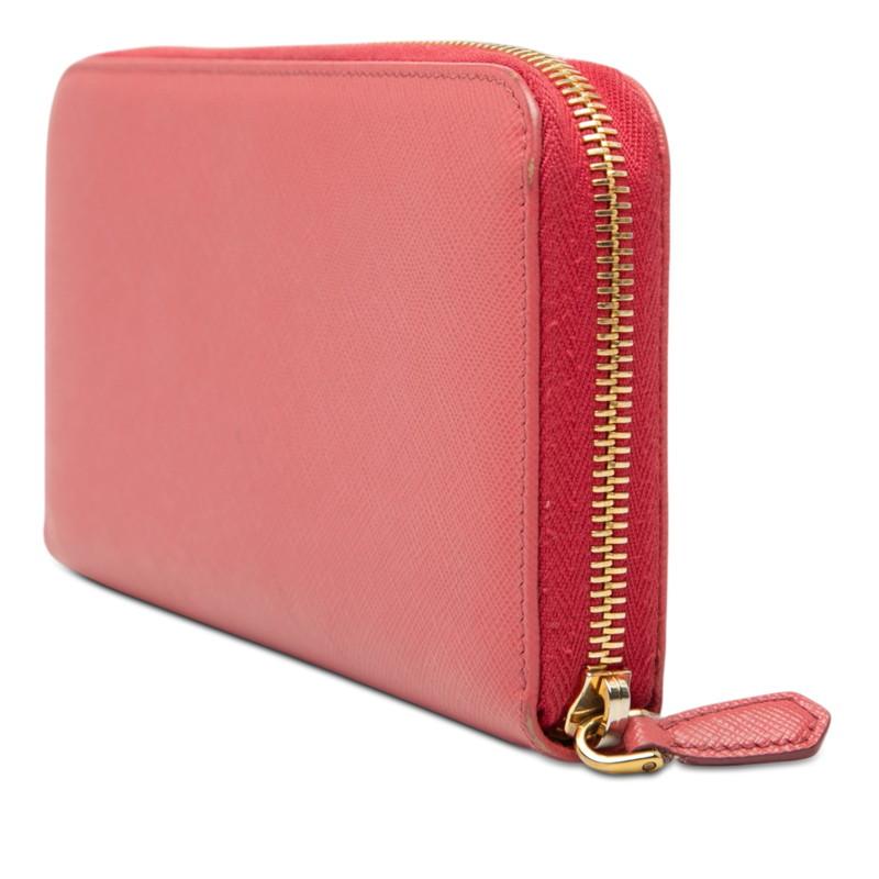 PRADA（プラダ） フィオッコ ラウンドファスナー 長財布 ピンク