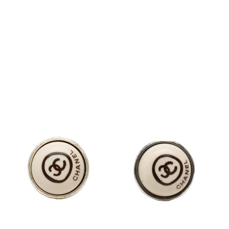 CHANEL（シャネル） ココマーク ピアス シルバー アイボリー メタル 