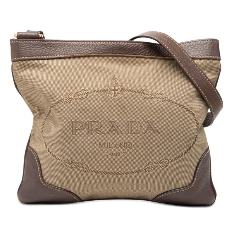 PRADA（プラダ） カナパ 斜め掛け ショルダーバッグ ブラウン 