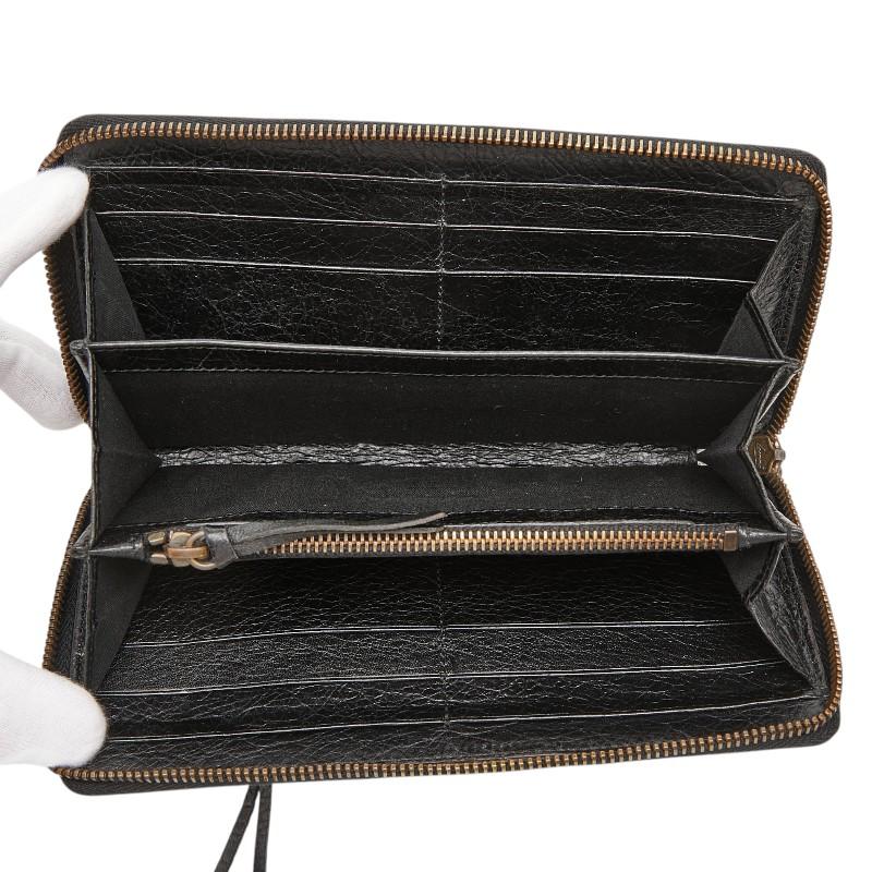 BALENCIAGA クラシック ラウンドファスナー スタッズ ブラック 美品 BALENCIAGA（バレンシアガ） クラシック コンチネンタル ラウンド