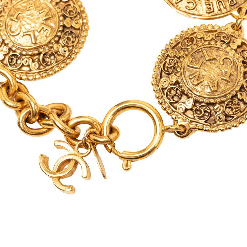 CHANEL金色 透かし彫り チェーンリンク ブレスレット留め金がつぶれてる CHANEL（シャネル） ココマーク 31 RUE CAMBON ル カンボン チェーン