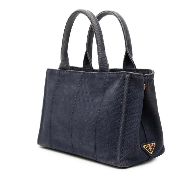 PRADA（プラダ） 三角ロゴプレート カナパ ミニ ハンドバッグ 