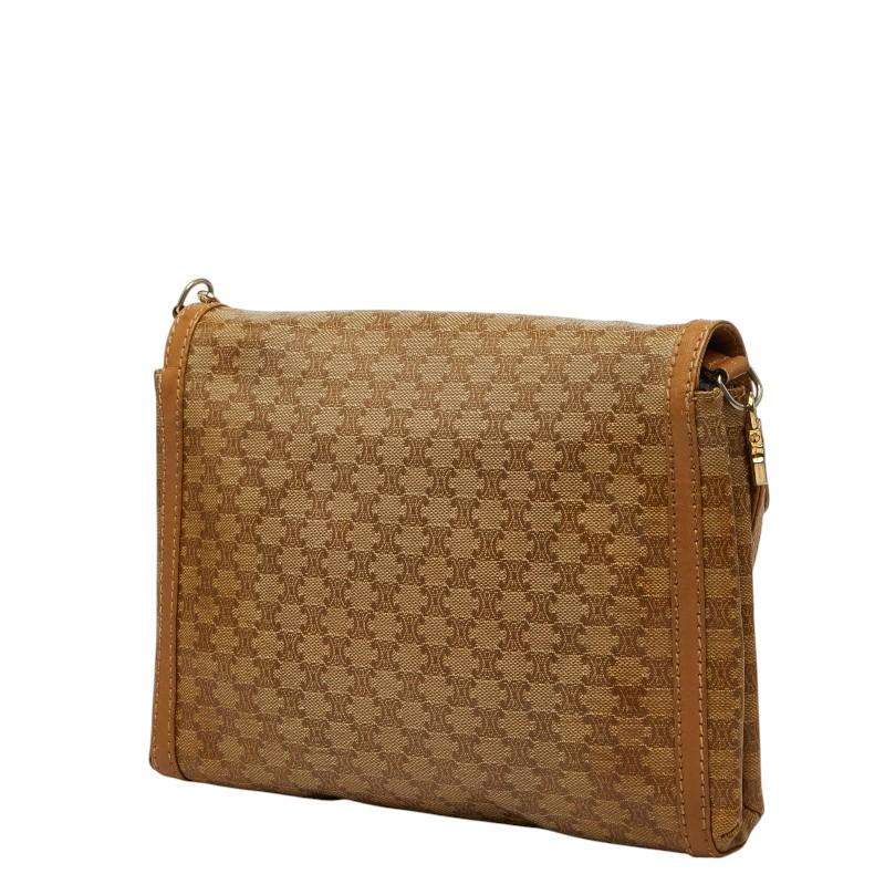CELINE（セリーヌ） マカダム ショルダーバッグ 斜め掛け ベージュ系