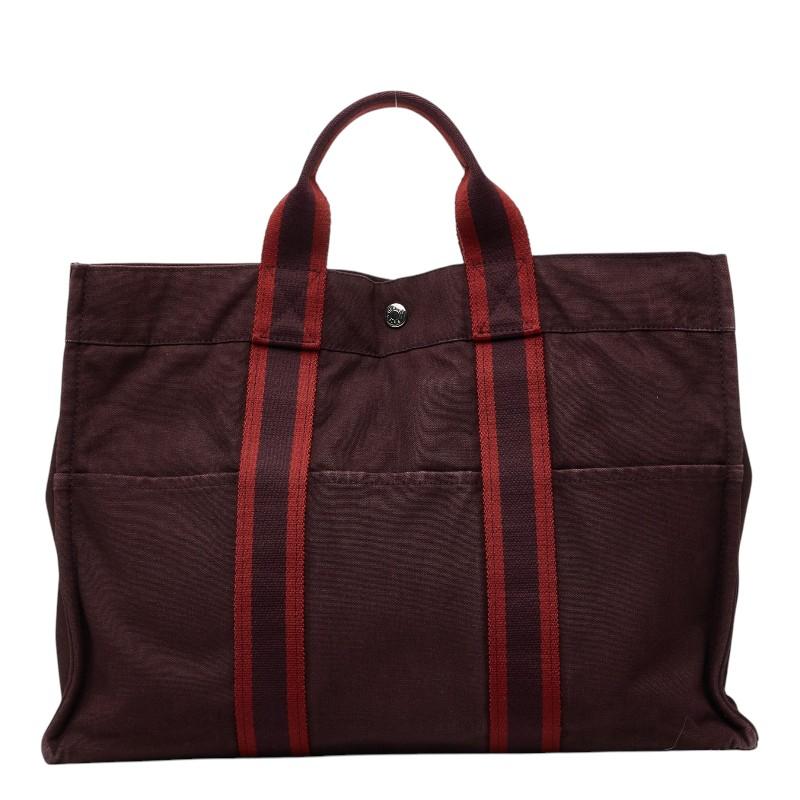 HERMES（エルメス） フールトゥMM トートバッグ ハンドバッグ ワイン