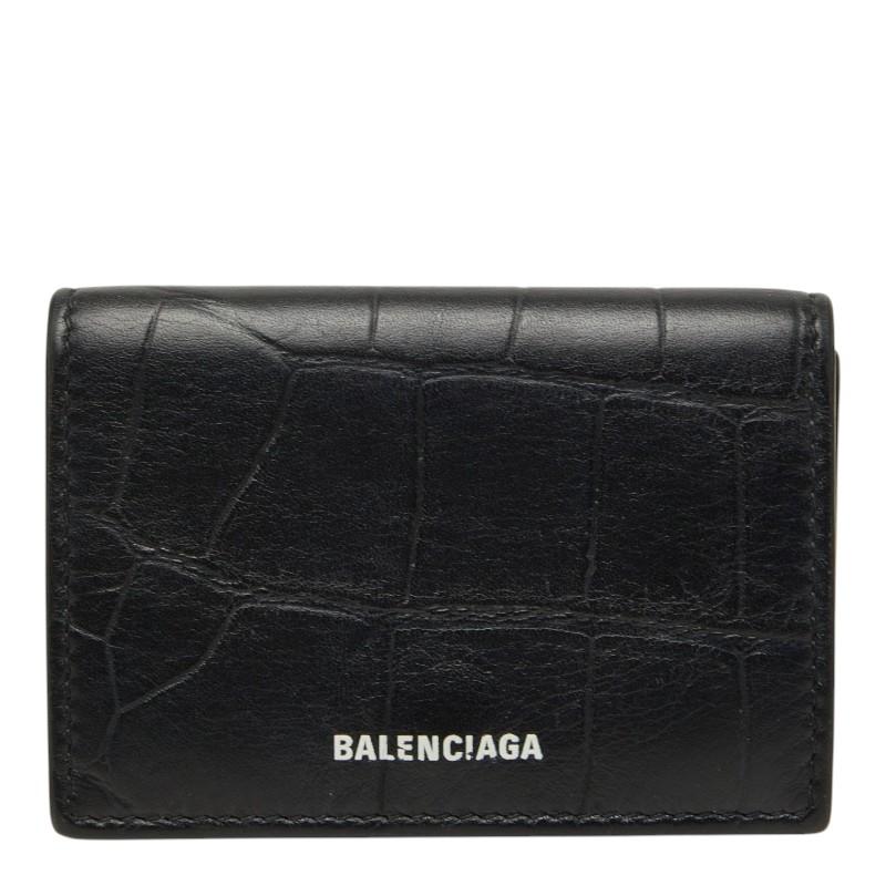 BALENCIAGA（バレンシアガ） ヴィル 型押し 三つ折り財布 コンパクト