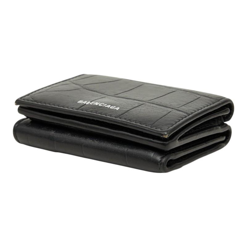 BALENCIAGA（バレンシアガ） ヴィル 型押し 三つ折り財布 コンパクト
