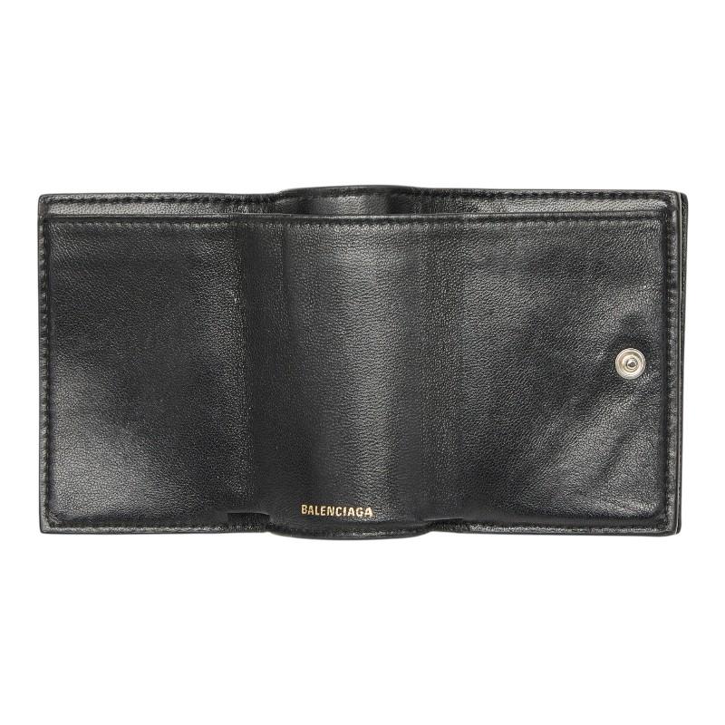 BALENCIAGA（バレンシアガ） ヴィル 型押し 三つ折り財布 コンパクト
