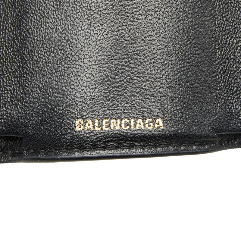 BALENCIAGA（バレンシアガ） ヴィル 型押し 三つ折り財布 コンパクト