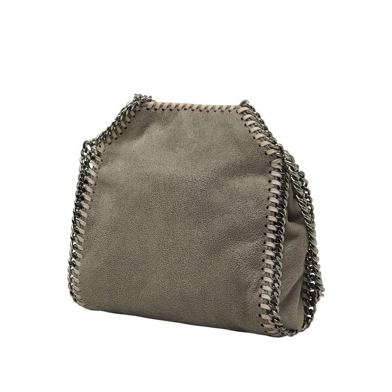 【美品】ステラマッカートニー ファラベラ ショルダーバッグ グレー ステラマッカートニー ファラベラ タイニー シャギーディア チェーン