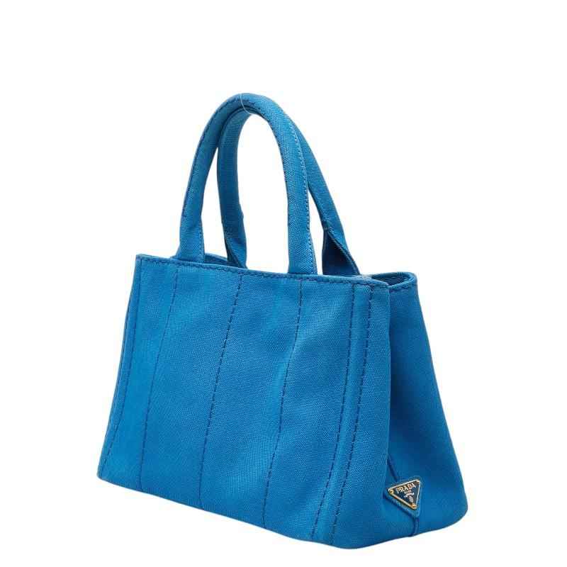 PRADA（プラダ） 三角ロゴプレート カナパ ミニ ハンドバッグ