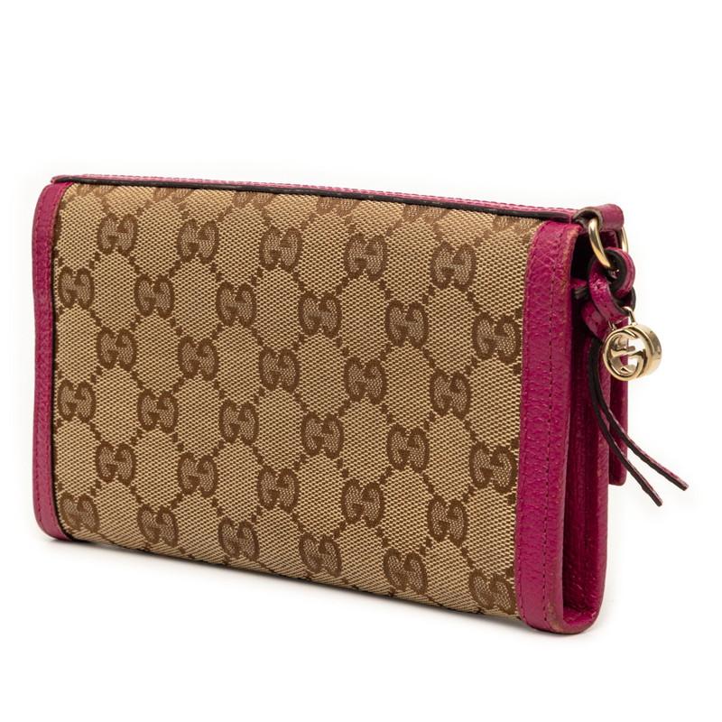 GUCCI（グッチ） GGキャンバス 長財布 323396 ベージュ ピンク系
