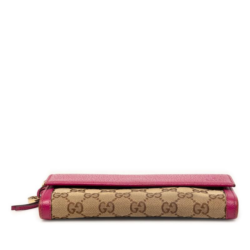 最終値下げ GUCCI GGキャンバス 長財布 ベージュ/ピンク GUCCI（グッチ） GGキャンバス 長財布 323396 ベージュ ピンク系
