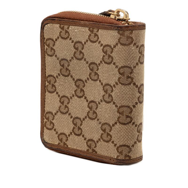 GUCCI（グッチ） GGキャンバス 二つ折り財布 346056 ベージュ ブラウン