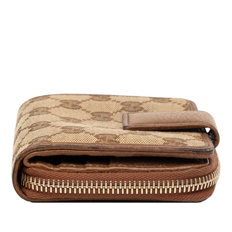 GUCCI（グッチ） GGキャンバス 二つ折り財布 346056 ベージュ ブラウン