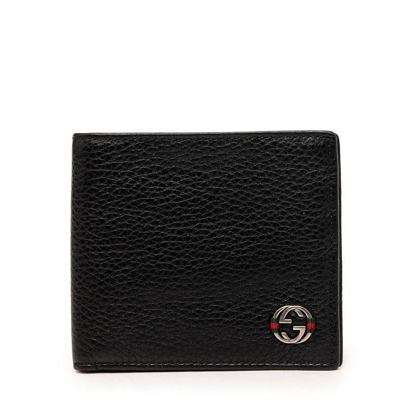 GUCCI（グッチ） インターロッキングG 二つ折り財布 308795 ブラック